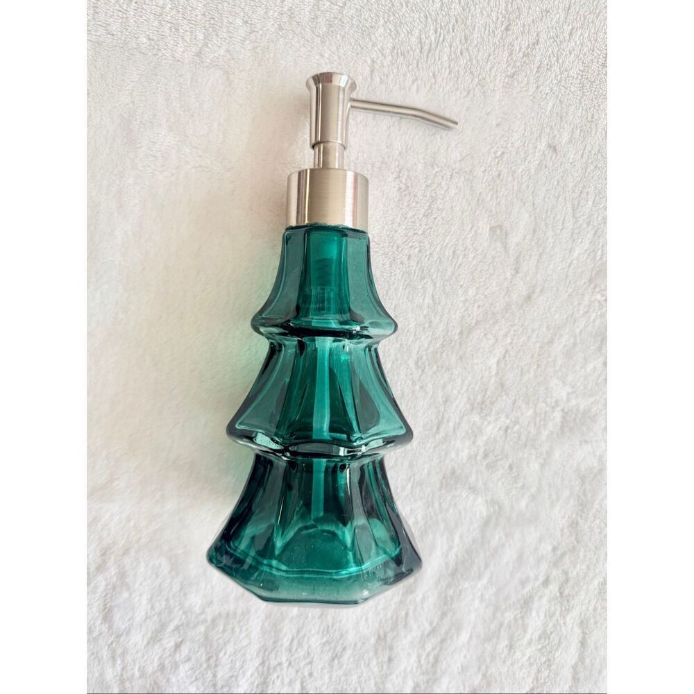 Emerald Green Christmas tree soap dispenser